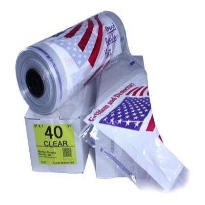 40"  Printed Poly Garment Bag - American Flag, 21lb